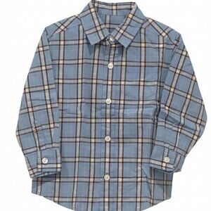 Gymboree NWT Blue & Purple Plaid Long‑Sleeve Shirt Size 4